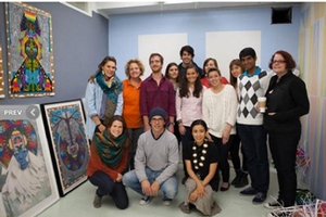 Students and faculty in Saya Woolfalk's EFA studio<br />Photo: Robert Knight