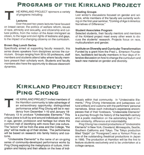 Kirkland Project News Text Box