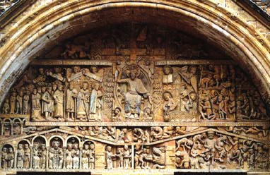 The Tympanum at Conques, Abbey-Church of Saint Foy, Auvergne, France