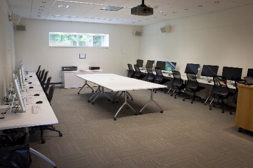 one of two 16-station digital classrooms