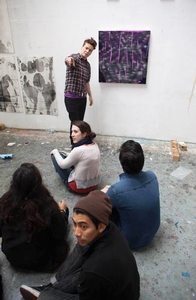 Students Visit the studio of Keltie Ferris