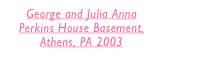 George and Julia Anna Perkins House Basement, Athens, PA 2003